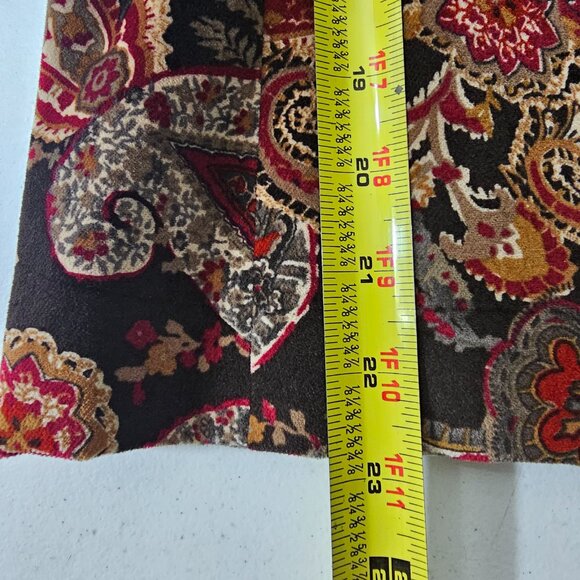 Talbots Velvet Blazer Womens 8P Black Red Paisley Silk Blend Lined Party Jacket - Picture 11 of 12